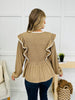 Ripple Effect Top in Taupe/Ivory