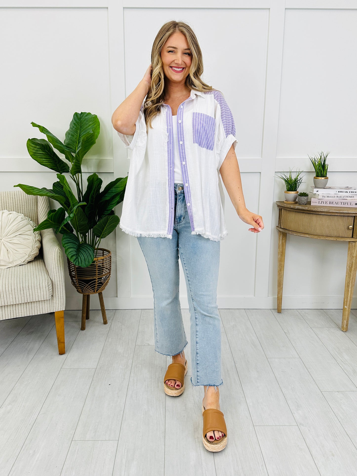 Soft Breeze Top in Lavender