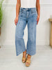 Front and Center Tummy Control Cropped Wide Leg Jeans