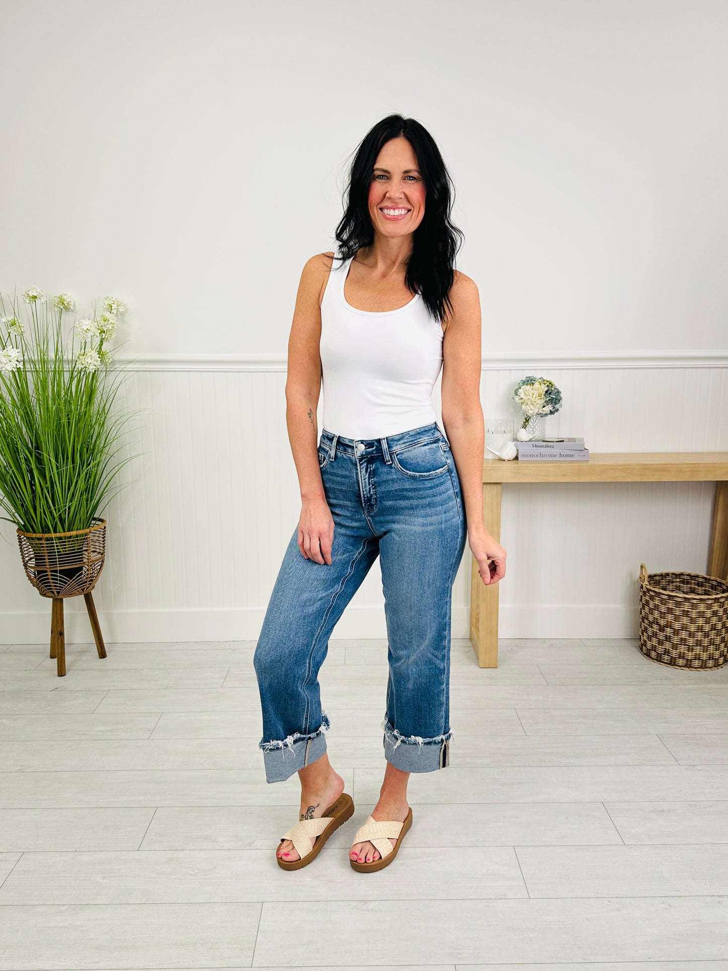 The Right Choice Tummy Control Wide Leg Jeans