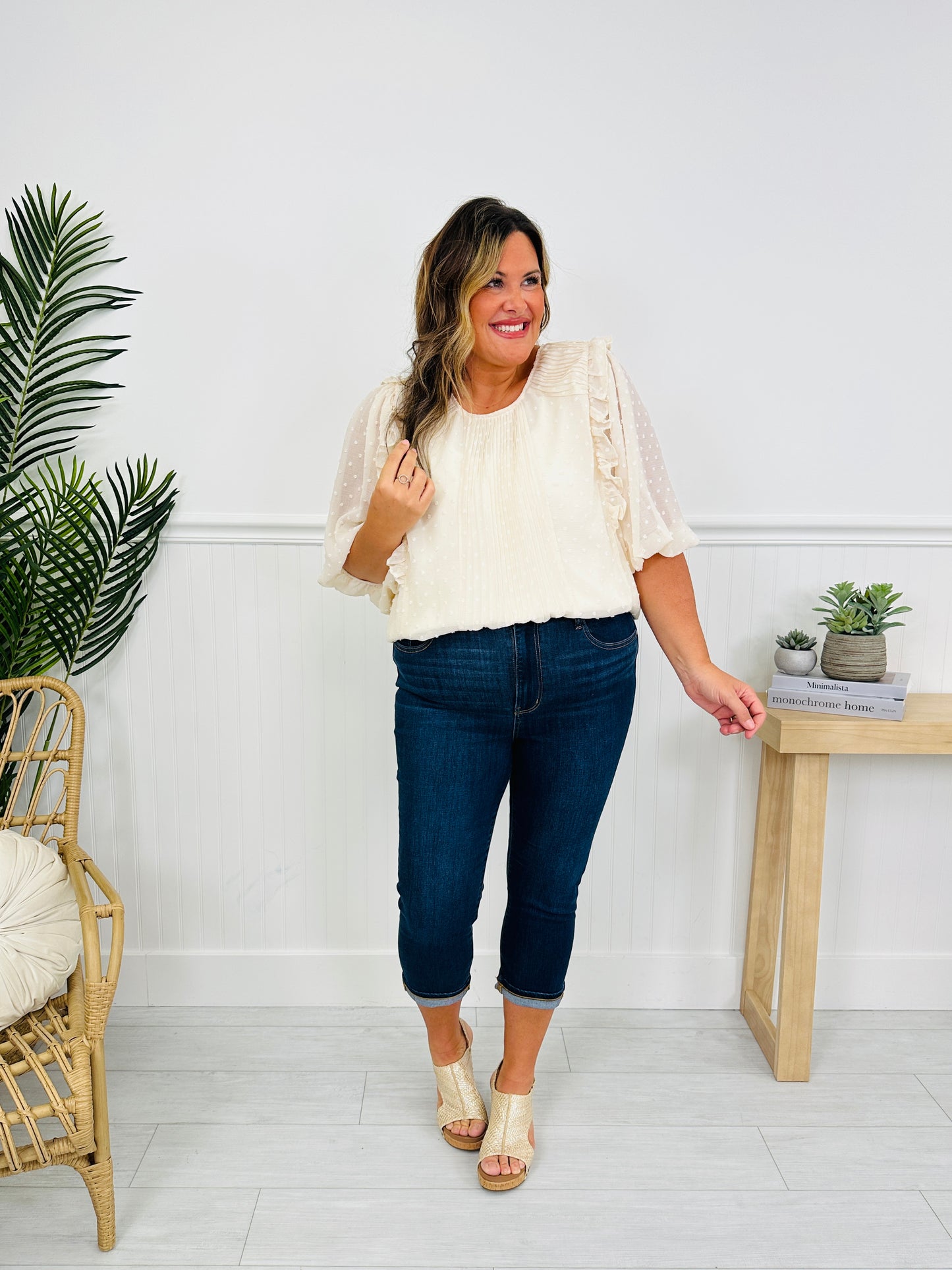 Judy Blue New Beginnings Cuffed Capri Jeans