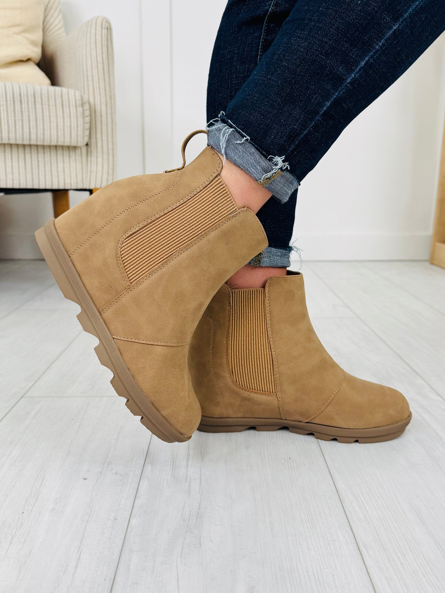 Grounded Glam Booties in Taupe