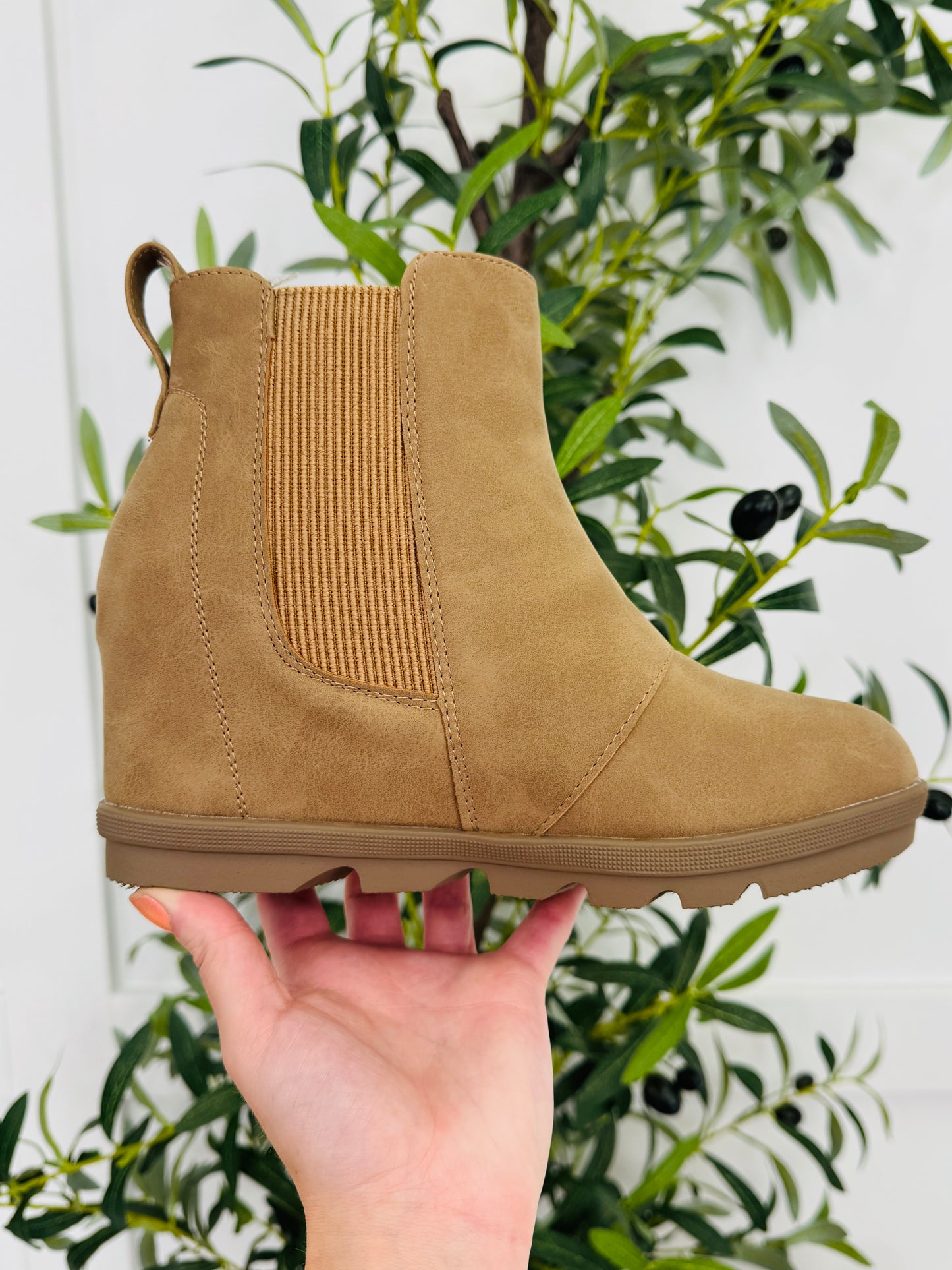 Grounded Glam Booties in Taupe