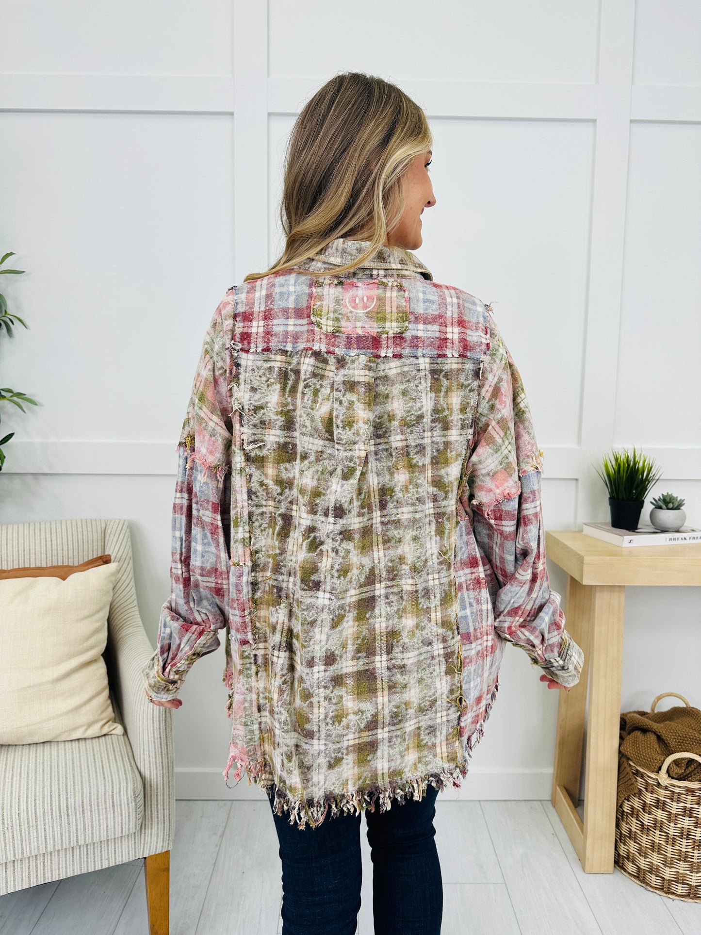 Until The Fire Burns Out Top in Olive