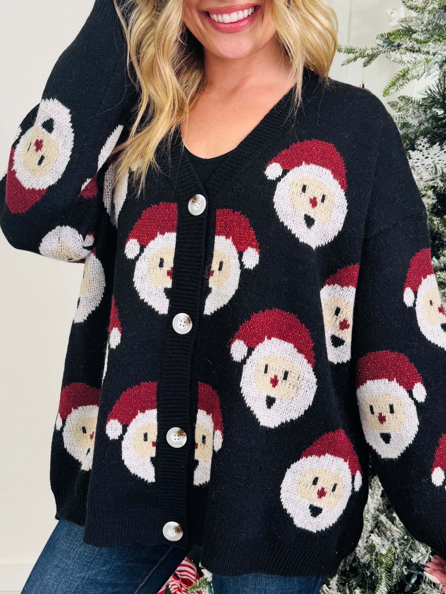 Santa Stop Here Cardigan in Multiple Colors