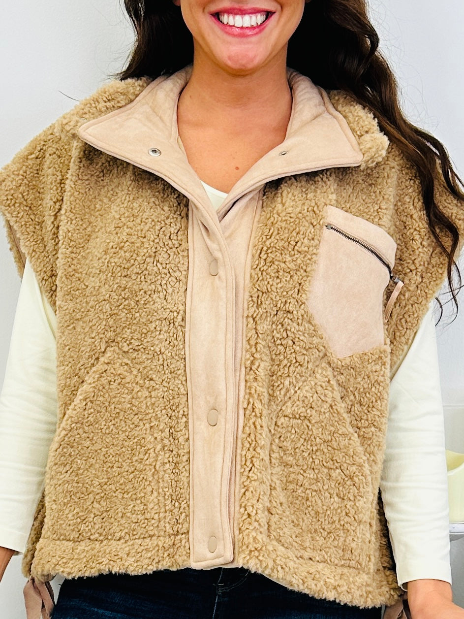 Warmline Layer Vest In Caramel