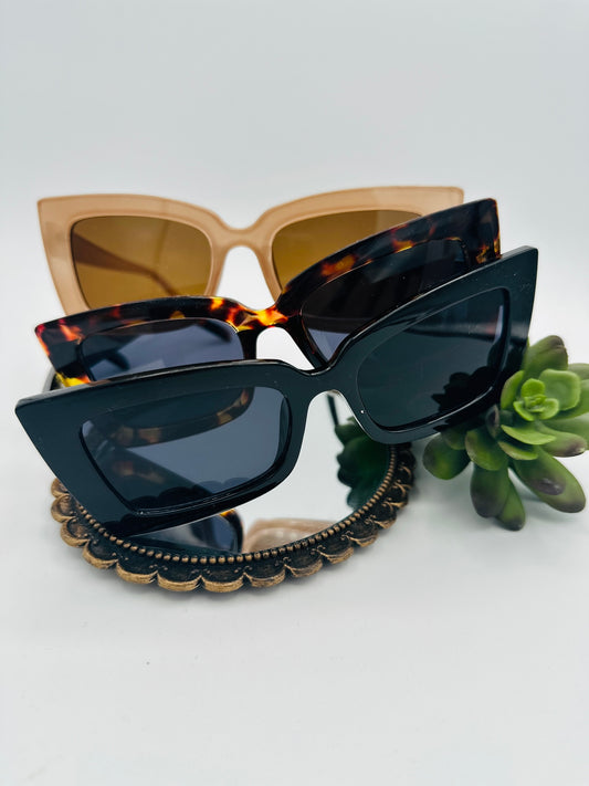 Rectangular Frame Sunglasses- Multiple Colors!