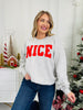 Nice and Naughty Reversible Graphic Crewneck Sweatshirt