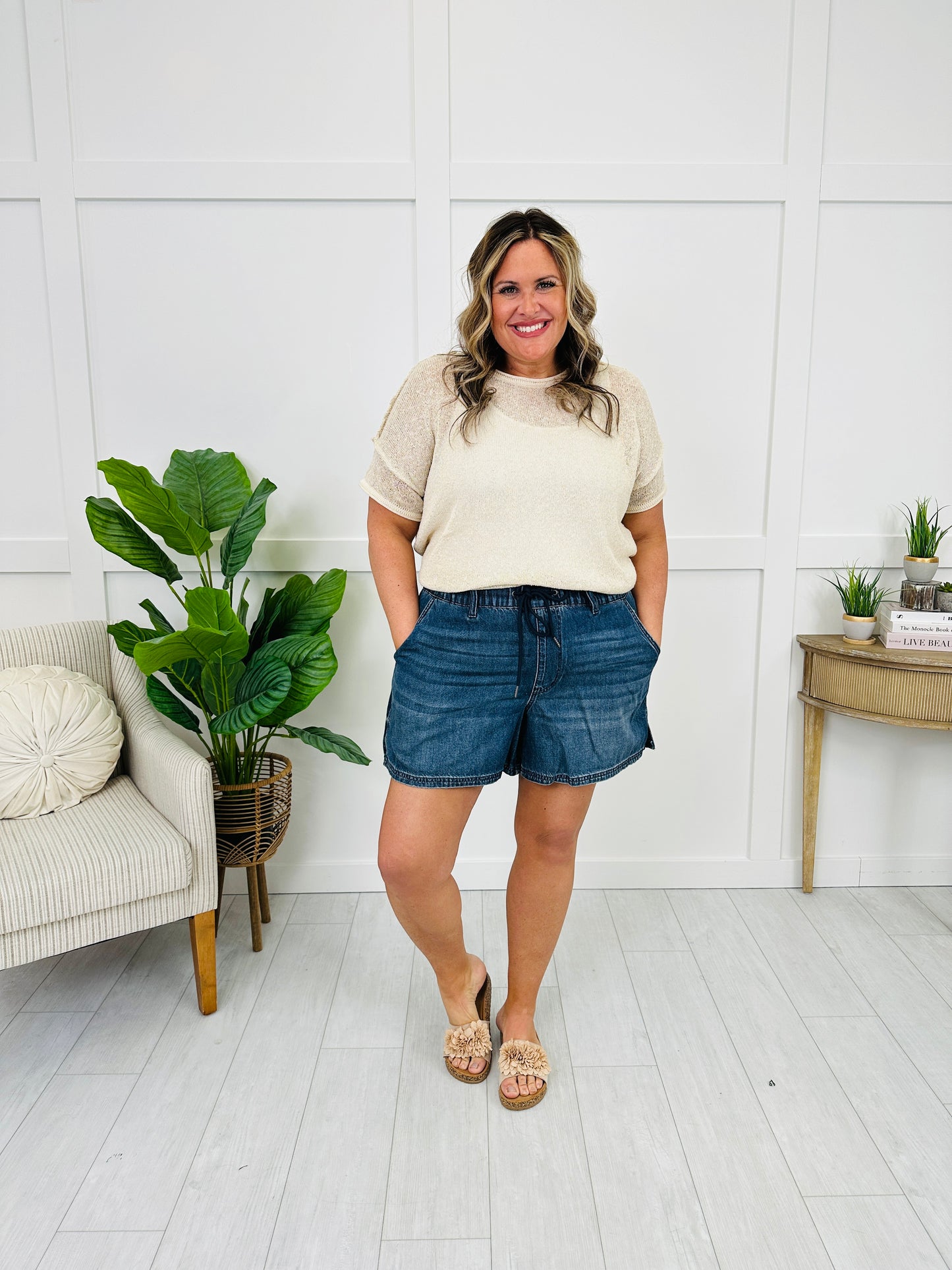 Judy Blue Coastal Drift Featherweight Shorts