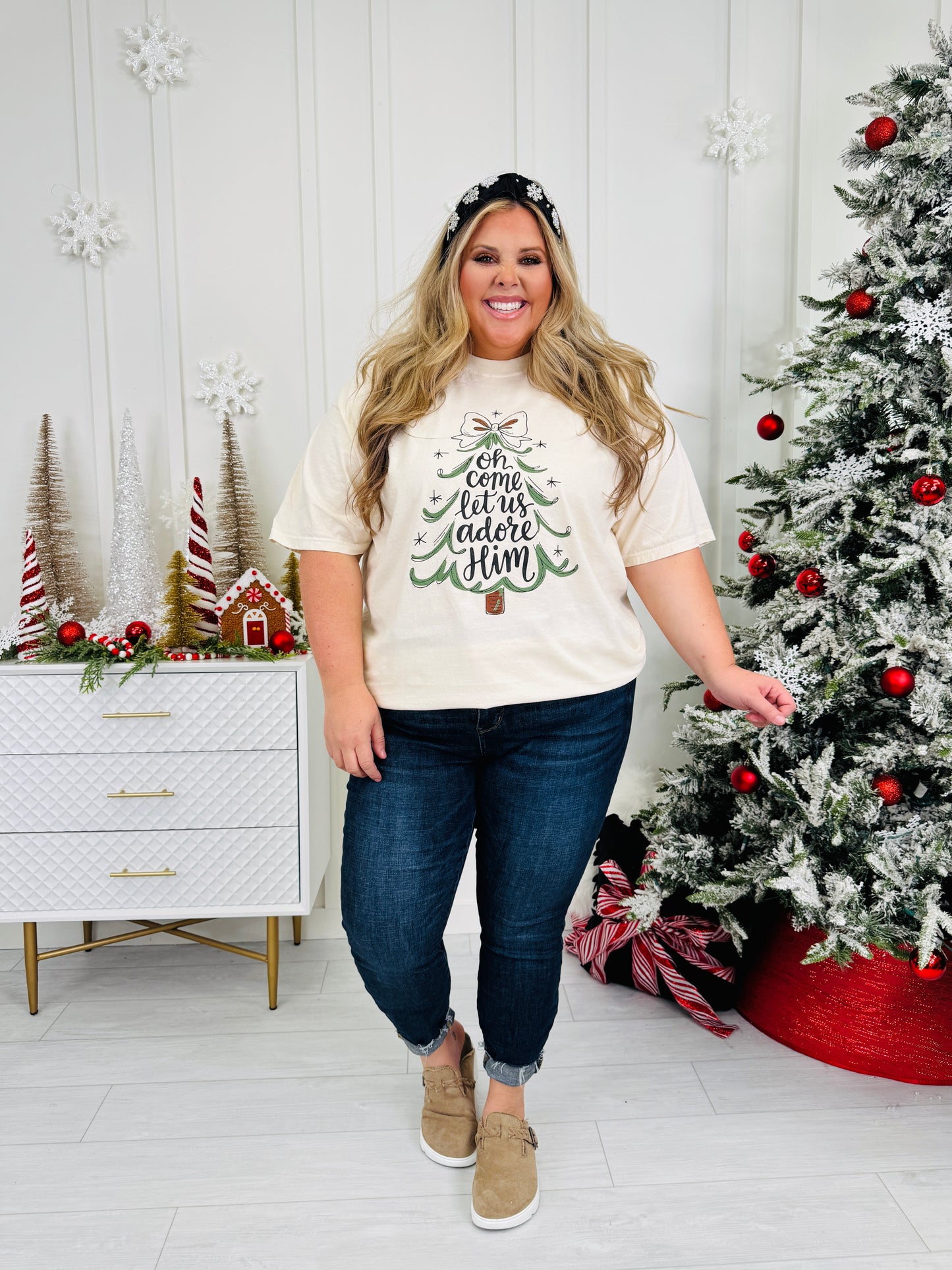 Oh Come Let Us Adore Him Graphic Tee