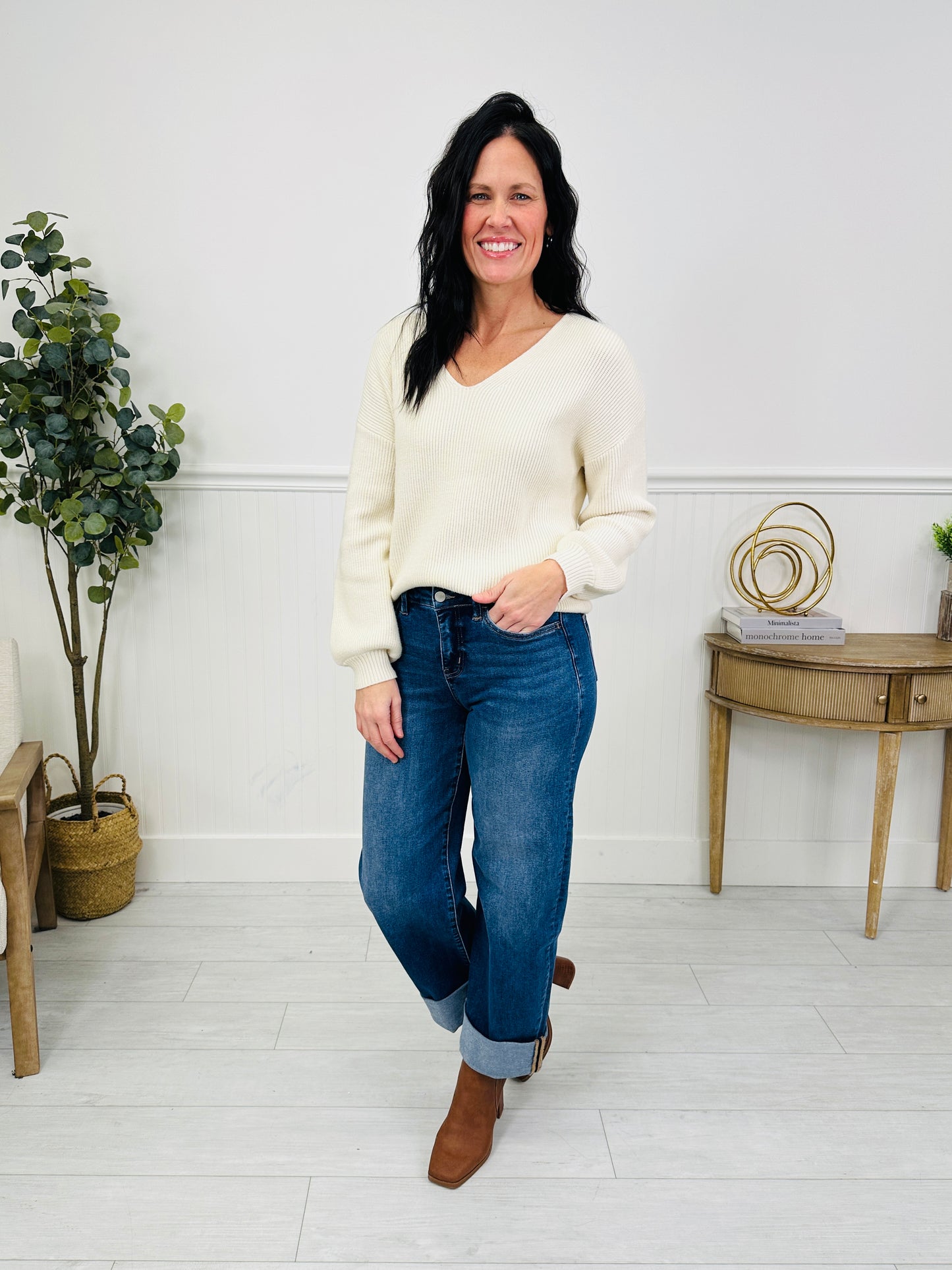 Basic But Better Slim Barrel Tummy Control Jeans