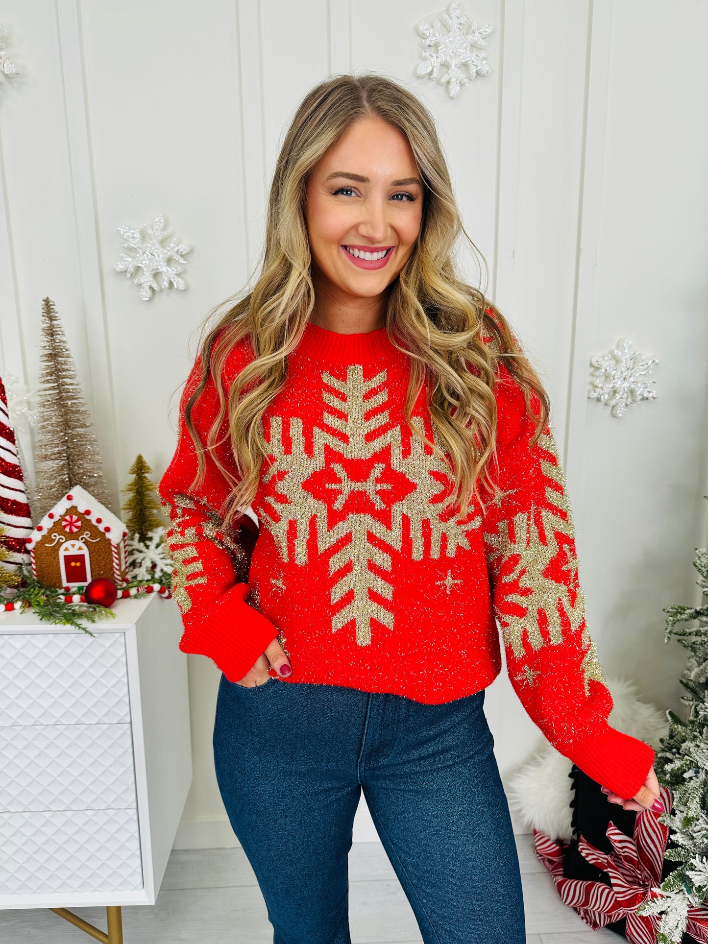 Snowflake Shine Sweater