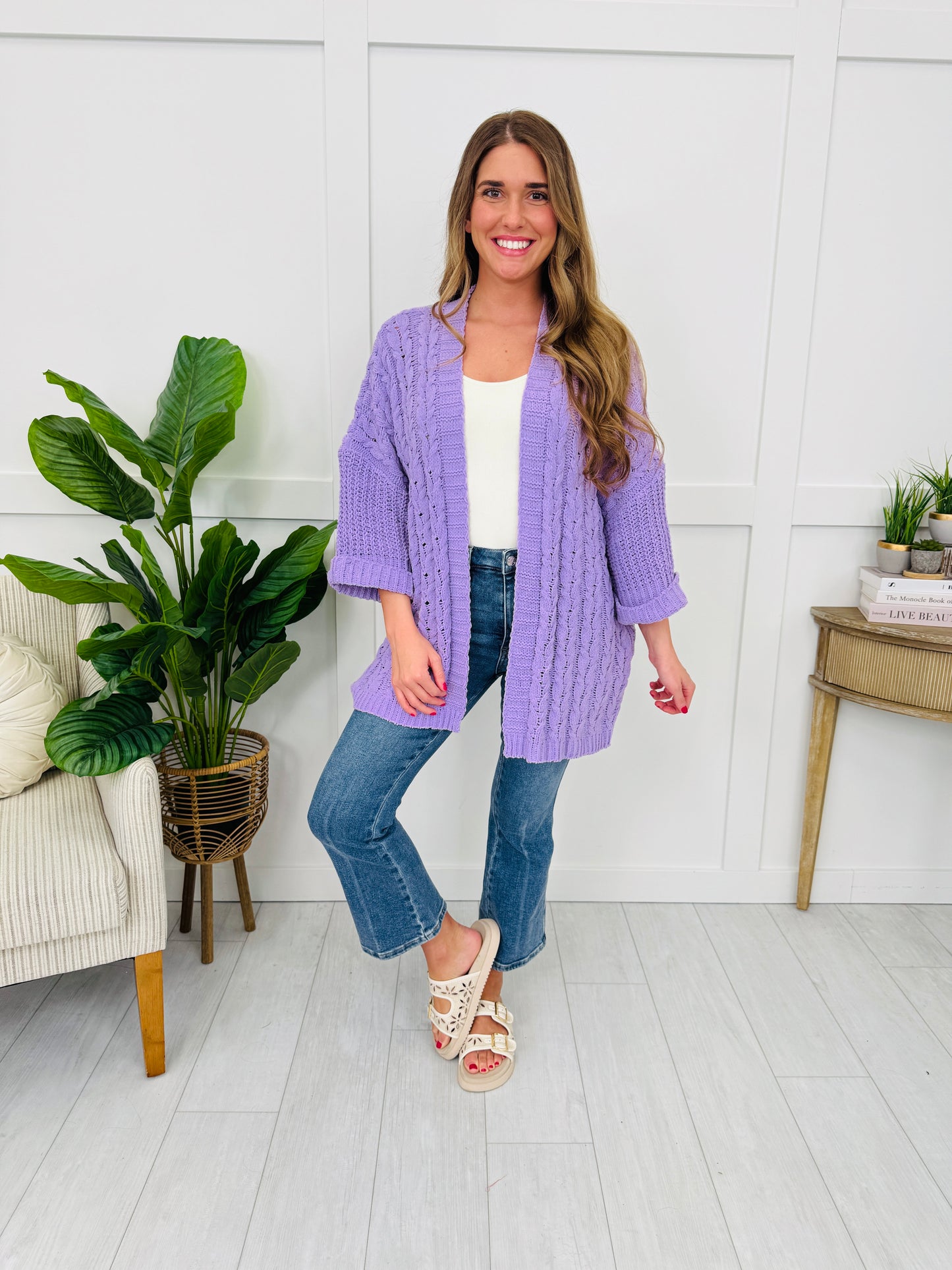 Cuddle Culture Cardigan in Lilac