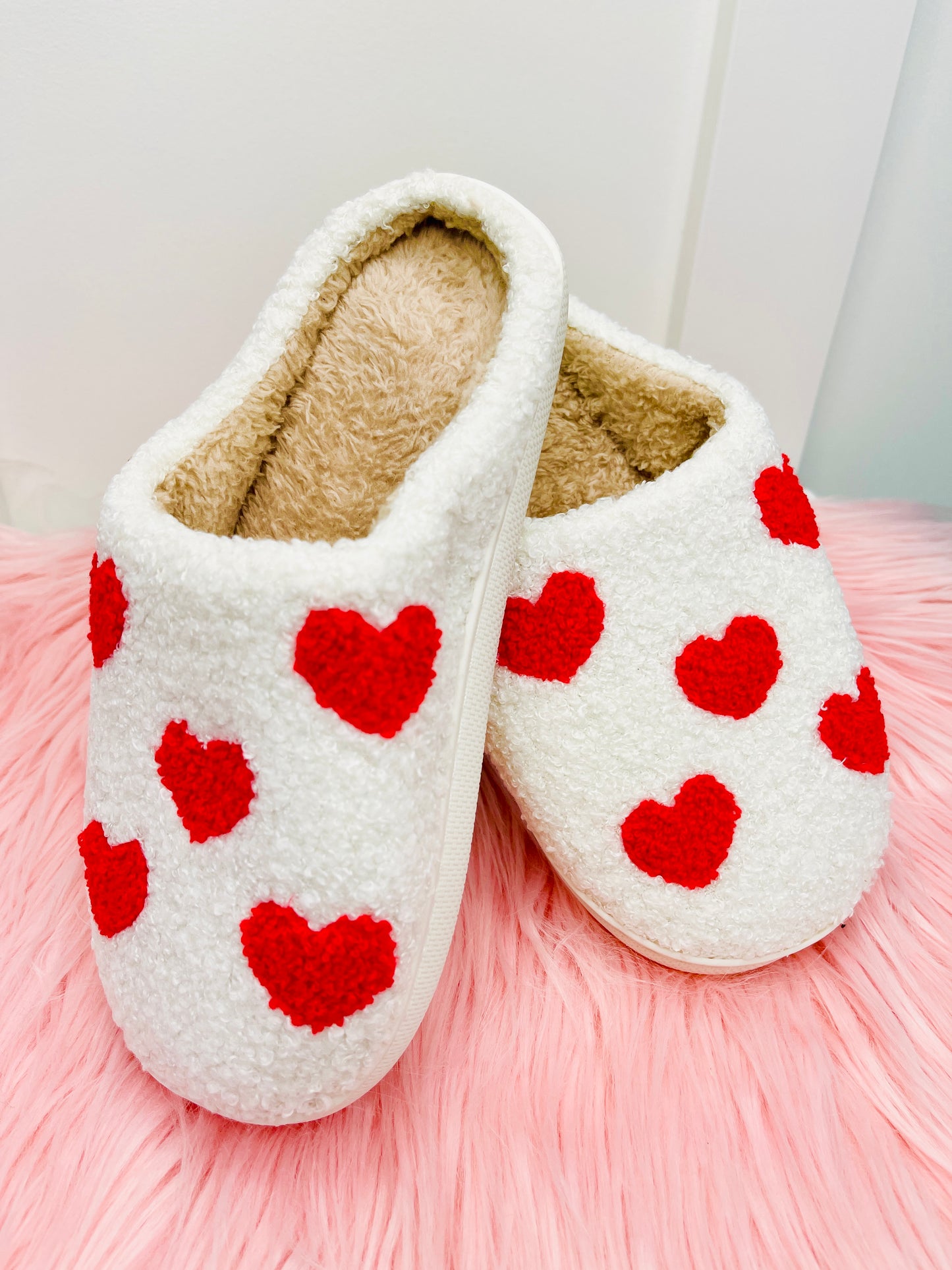 Love Lined Heart Slippers