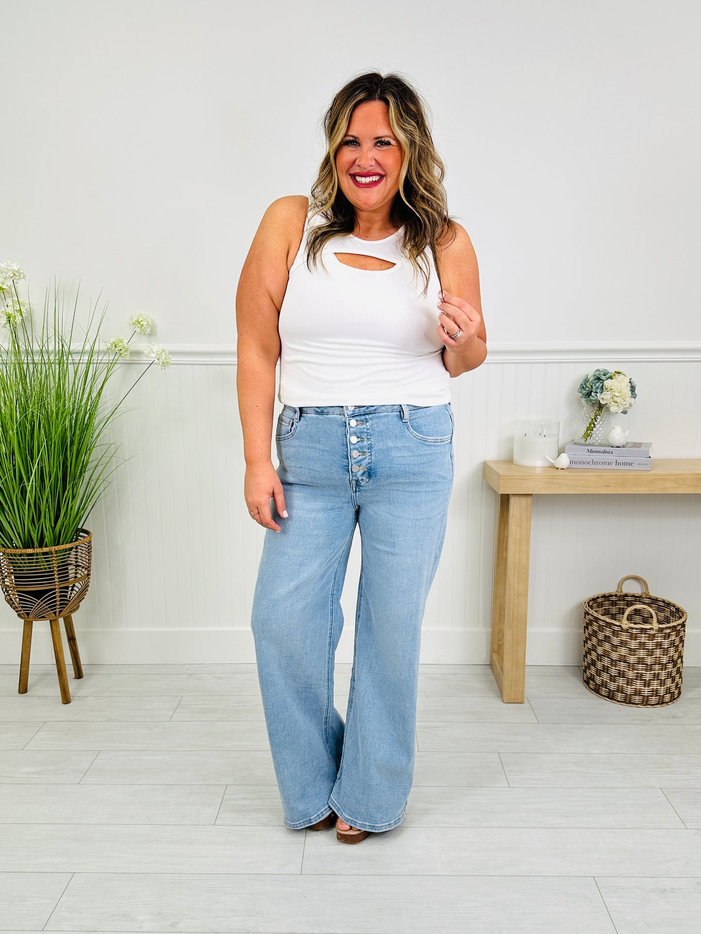 Three of a Kind Tummy Control Wide Leg Jeans in Three Inseams