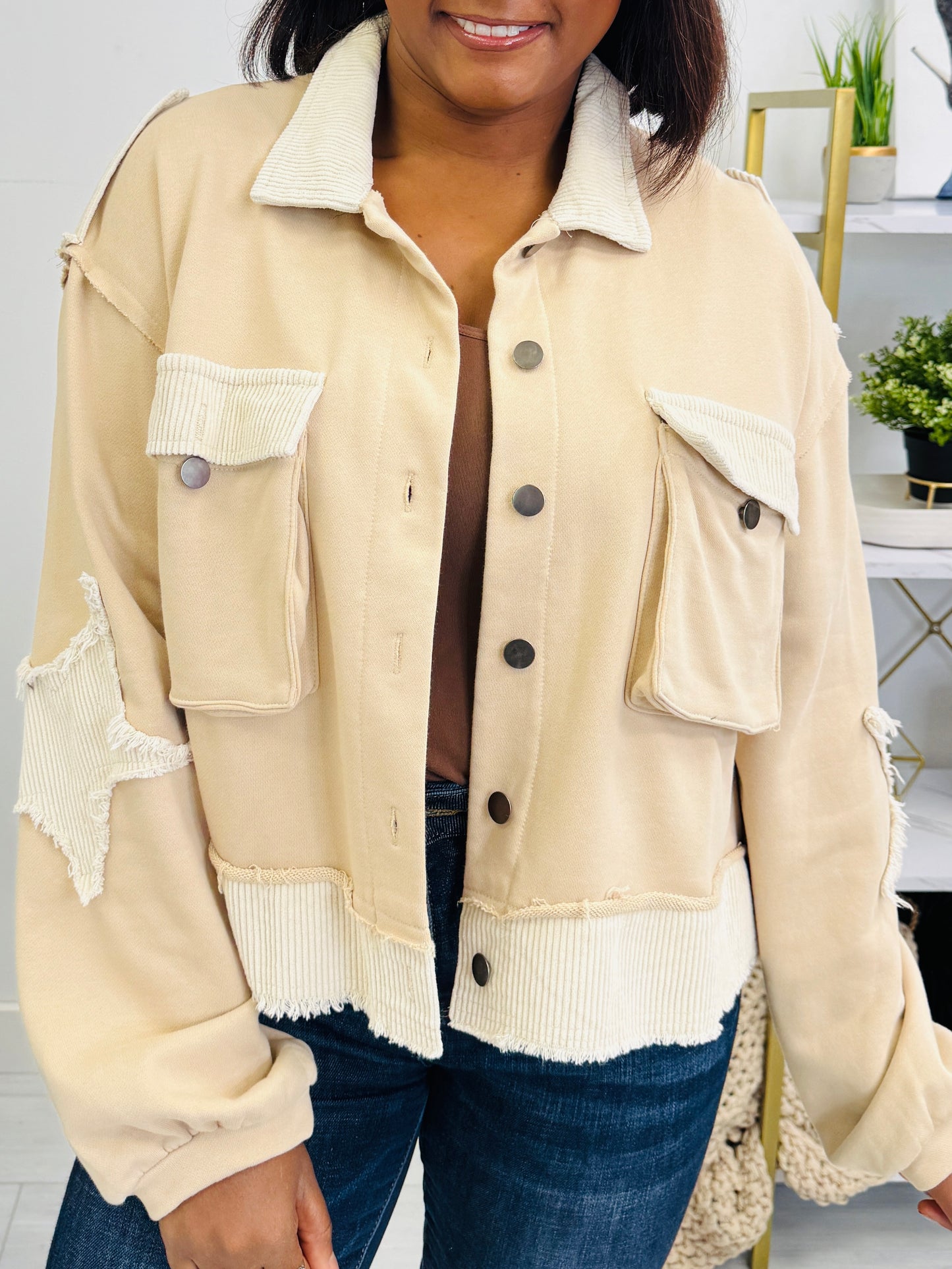 Trailblazer Threads Shacket In Beige