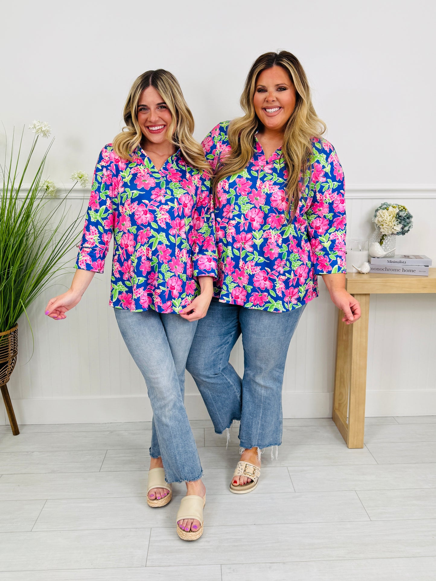 Bloom in Spring Top in Cosmos Print