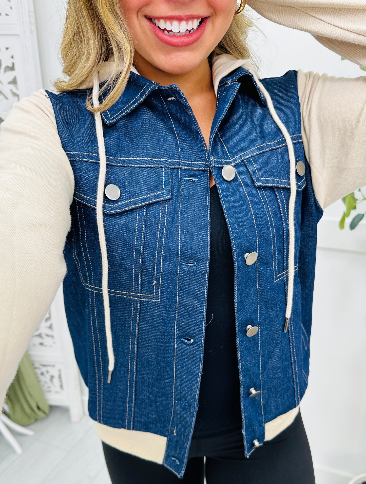 Say What You Want Jacket In Denim Navy