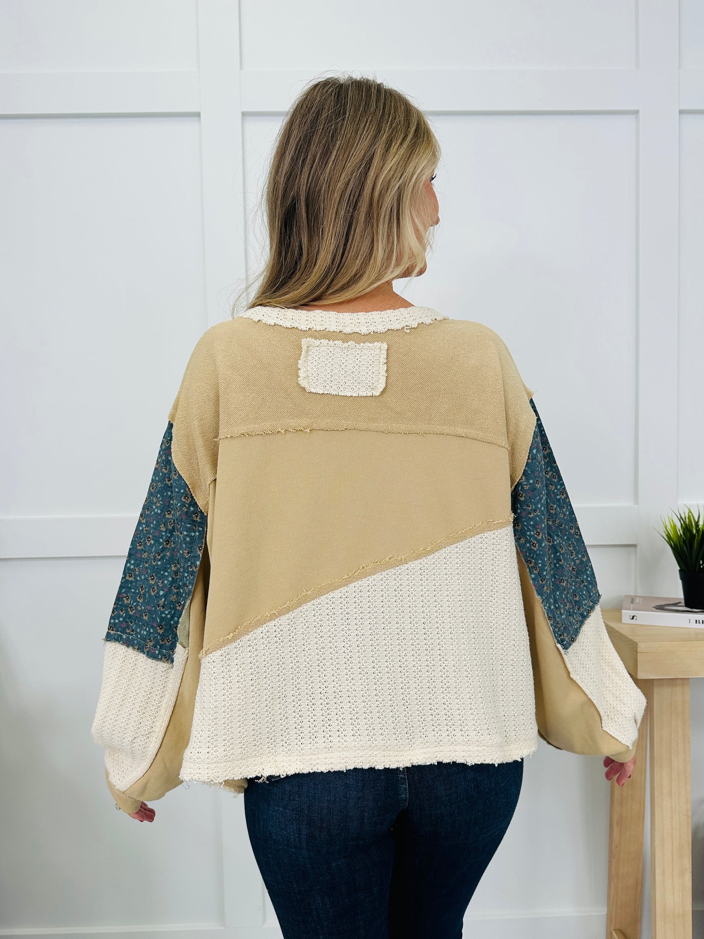 Spread Good Vibes With A Peace Sign Pullover in Toasted Almond