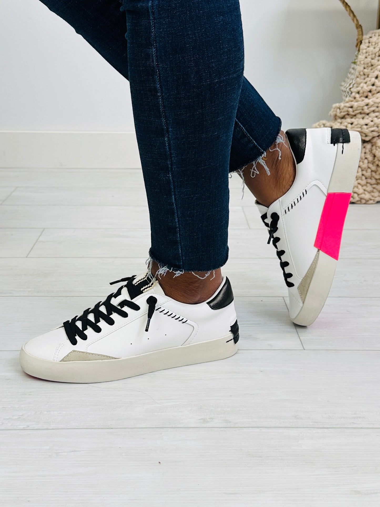 Shimmer Street Sneakers in Black/White