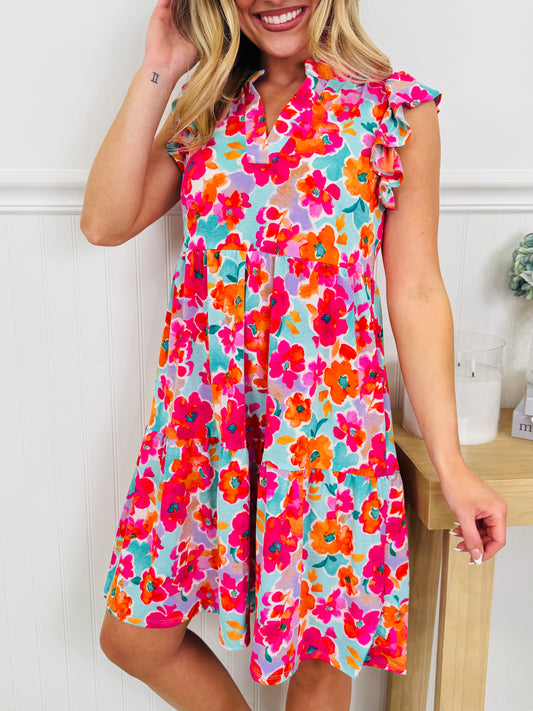 Sunshine on Repeat Dress in Nantucket Print