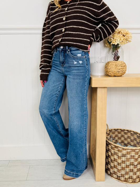 Fall Into Trend Wide Leg Tummy Control Trouser Jeans