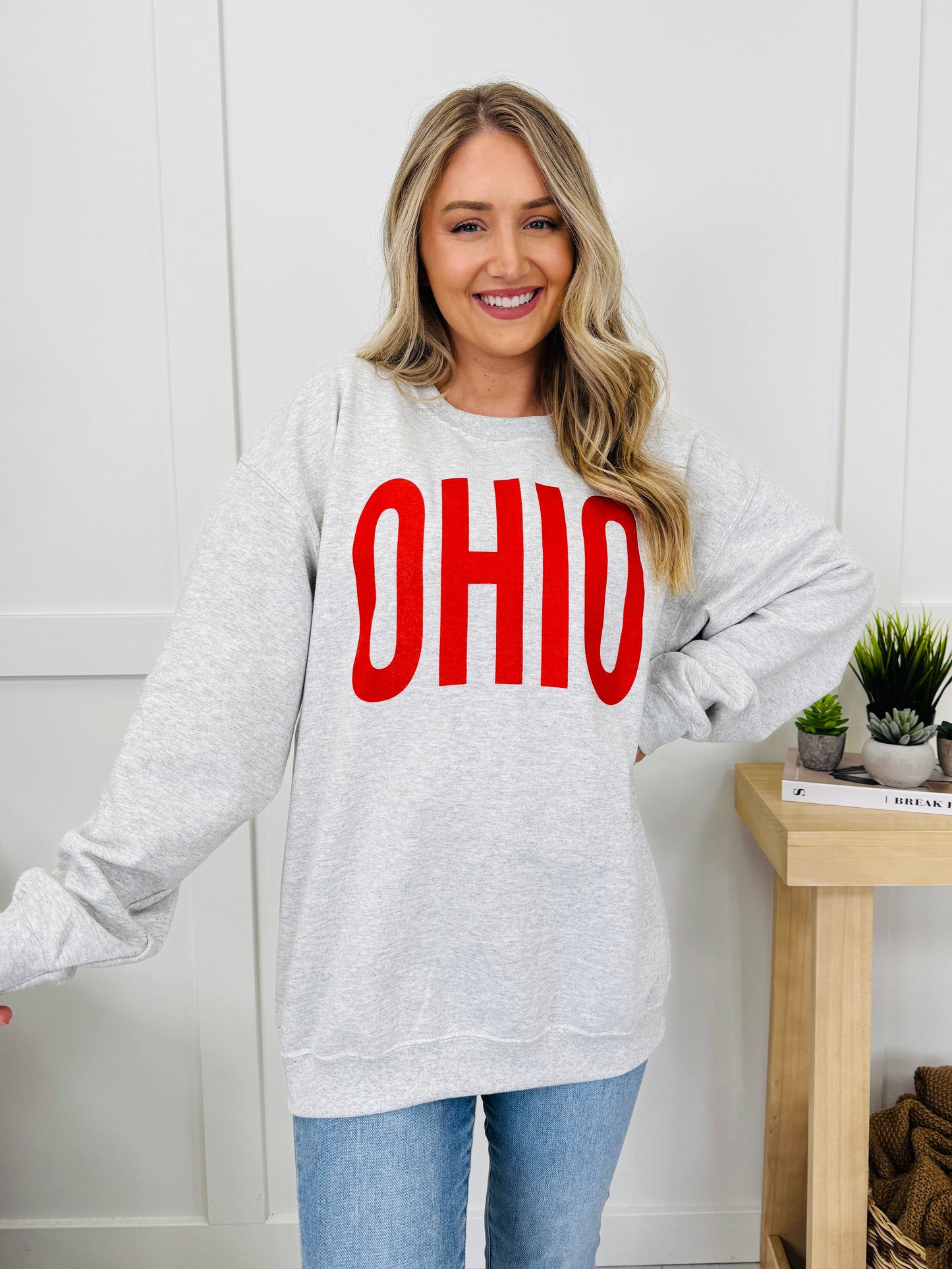 Ohio Reversible OH Graphic Crewneck Sweatshirt