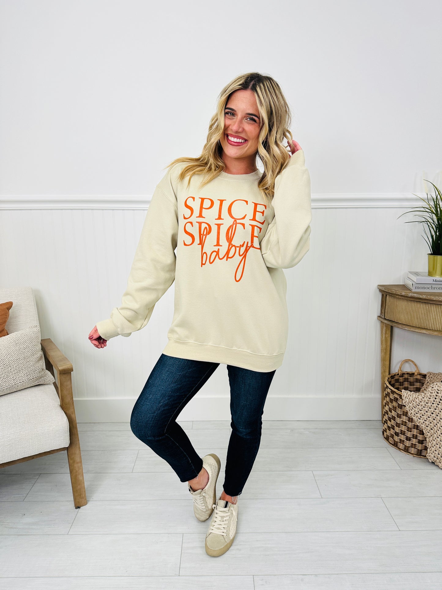 Spice Spice Baby Graphic Crewneck Sweatshirt