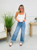 Off The Cuff Wide Leg Cuffed Tummy Control Cropped Jeans