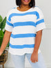 Breezy Stripes Top in Denim
