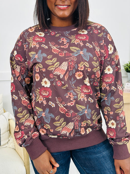 Blossom Trimmed Pullover