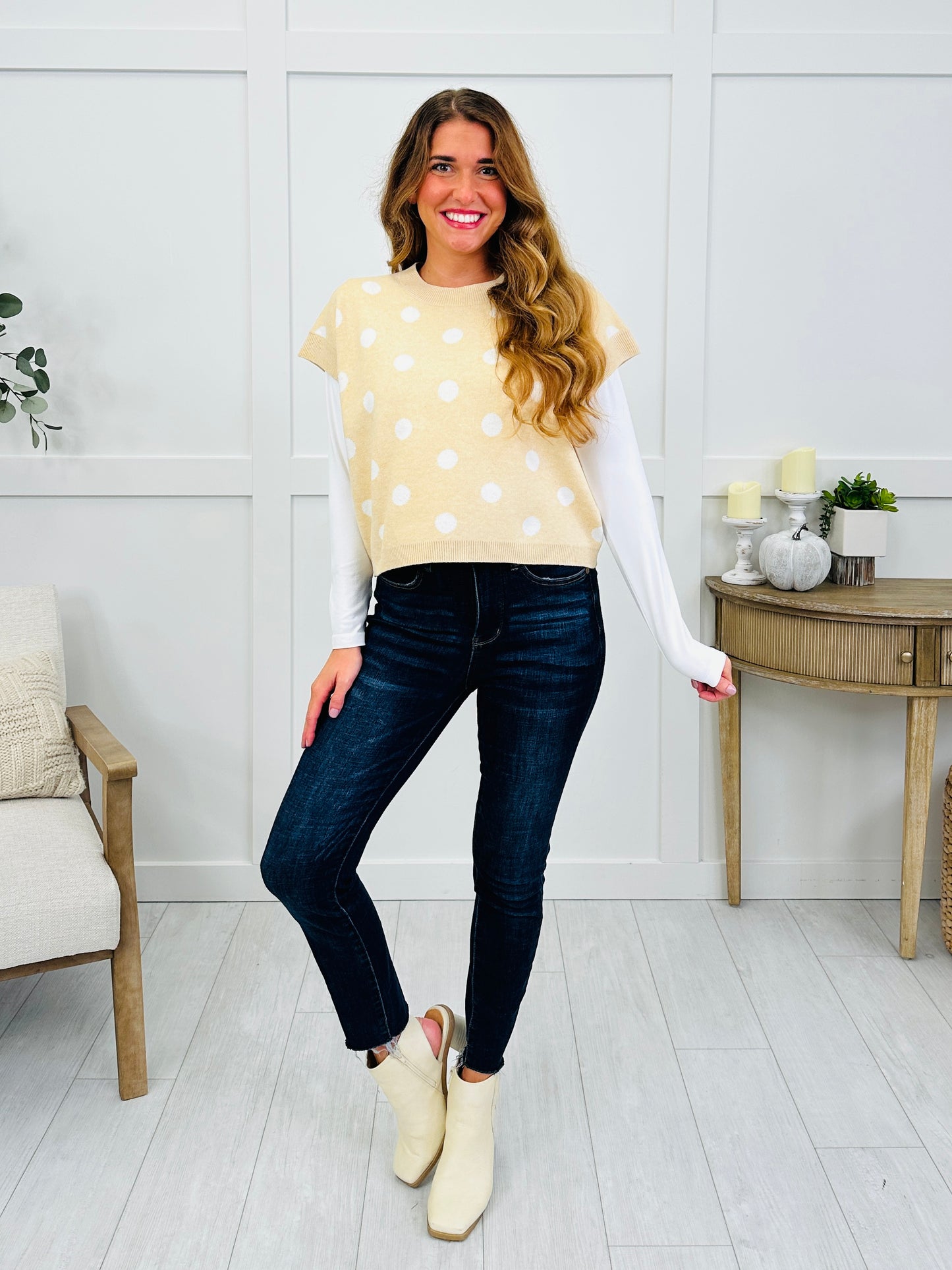 Champagne Dots Top
