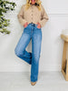 Studded & Styled Tummy Control Wide Leg Jeans
