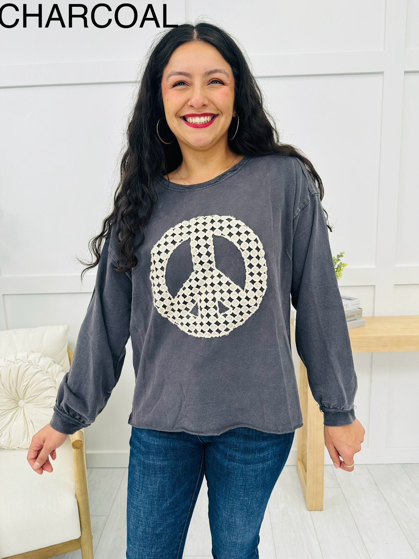 Reg/Curvy Infinite Peace Top-Multiple Colors!