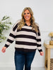 Stripe Of The Moment Sweater In Chocolate