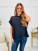 Moonlight Mesh Top In Navy