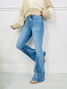Two Tone Trend Tummy Control Flare Jeans