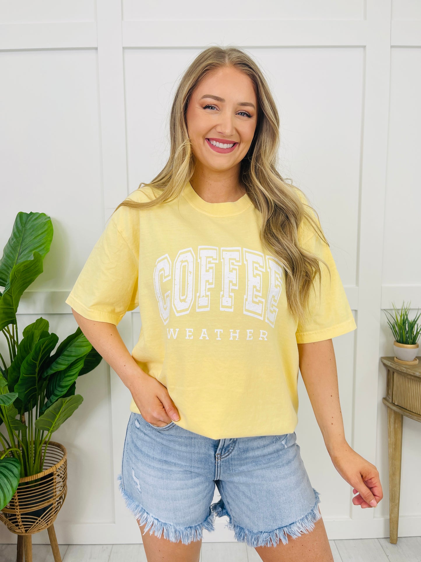 Coffee Weather Graphic Tee in Multiple Colors
