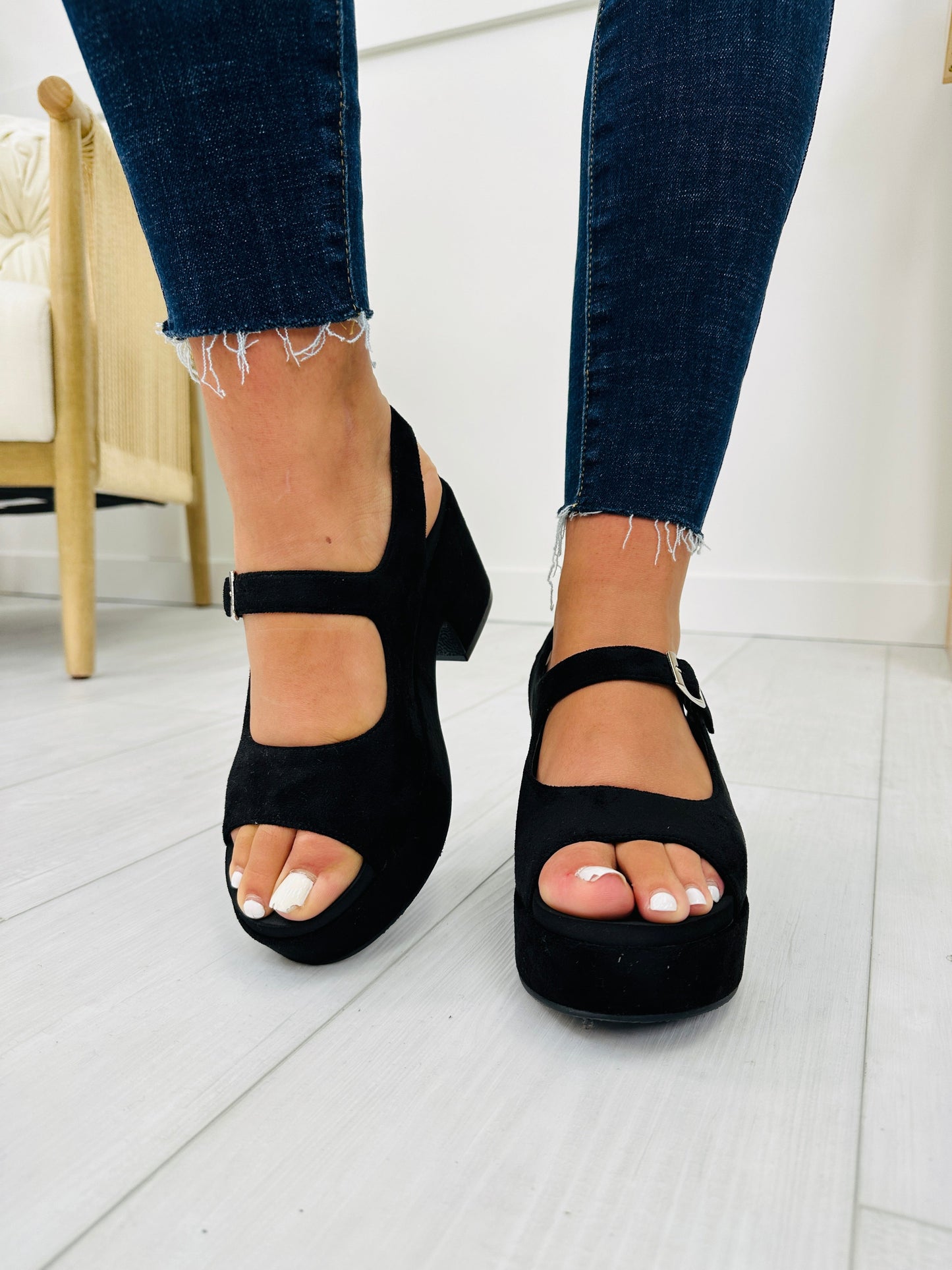 Nobody Does It Better Wedges In Black Suede