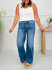 Tied Up in Style Tummy Control Wide Leg Jeans