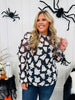 Spooky Things Mesh Top In Ghost Print