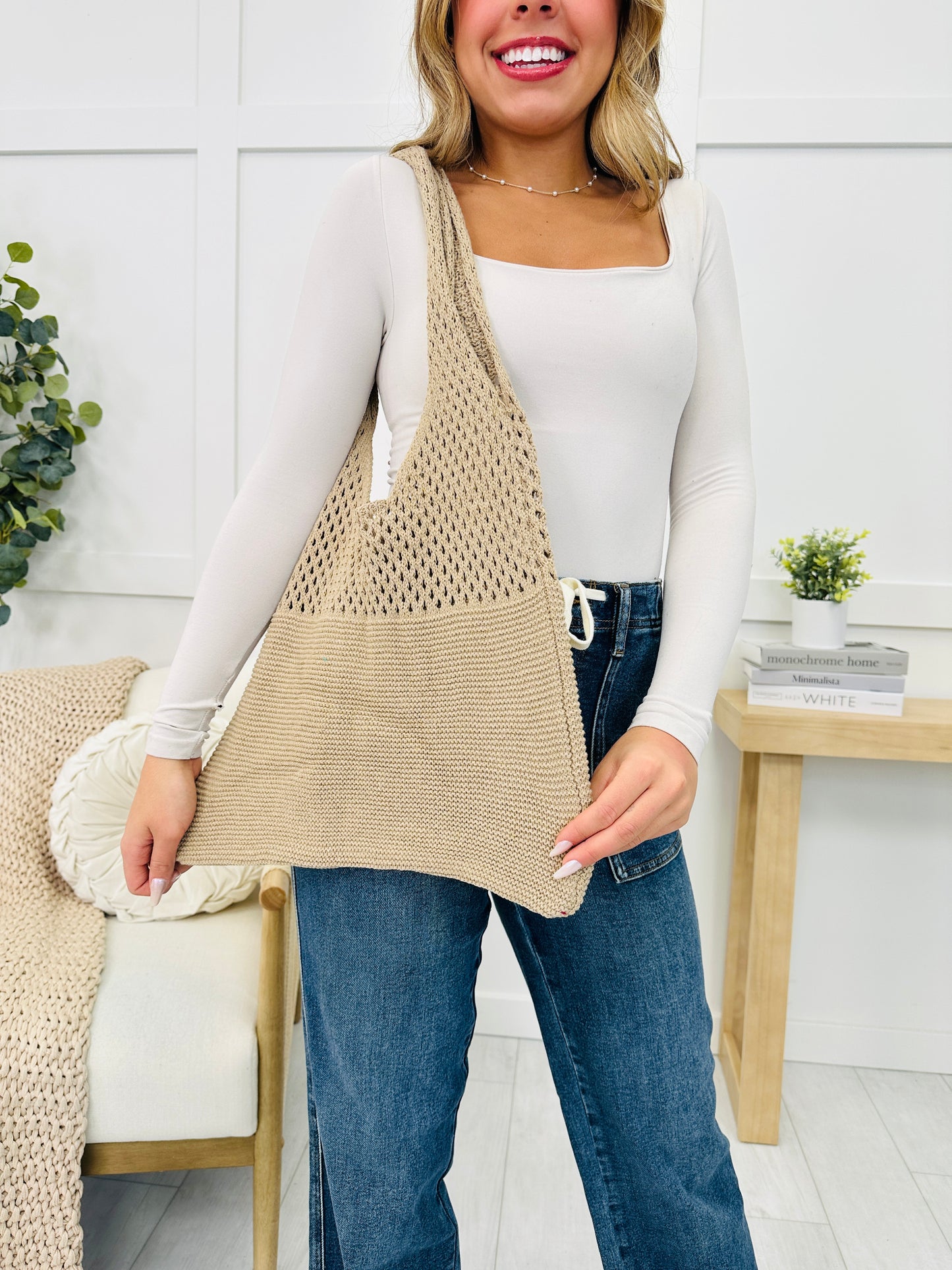 Knit Tote Bag- Multiple Colors!