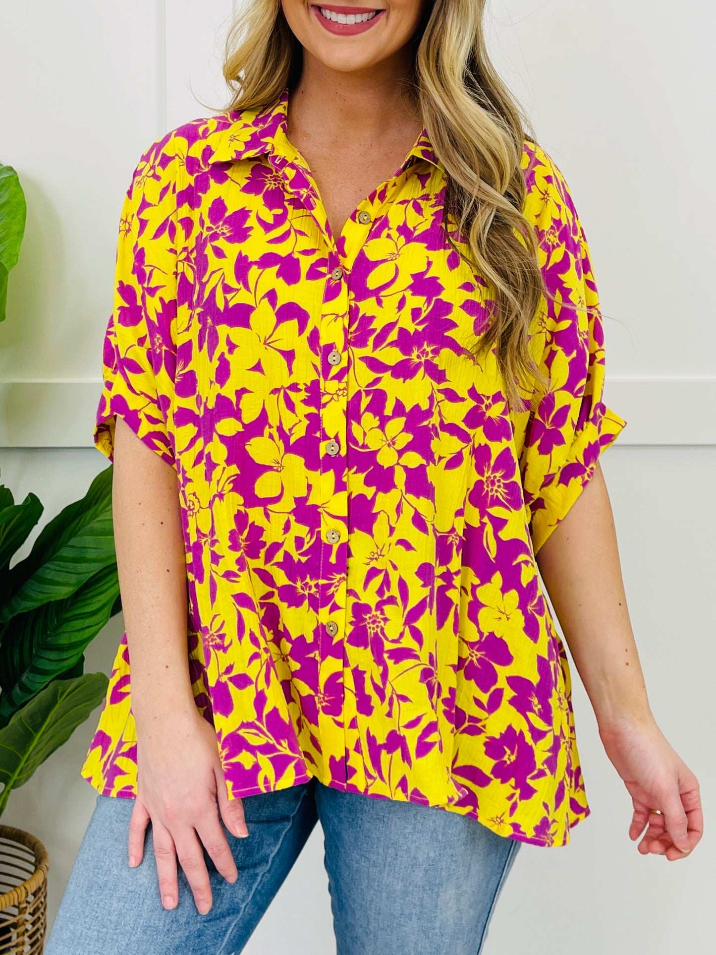 Mood Booster Top in Magenta Lemon
