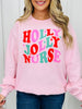 Holly Jolly Nurse Graphic Crewneck Sweatshirt