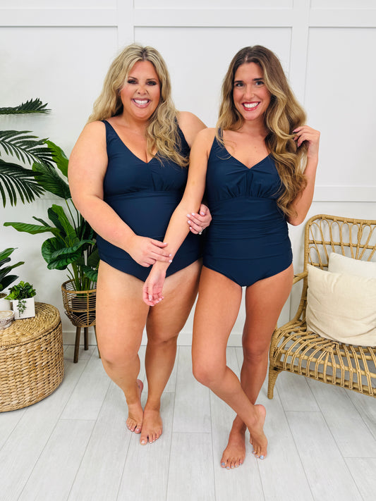 The Kelsey Tummy Control One Piece In Navy
