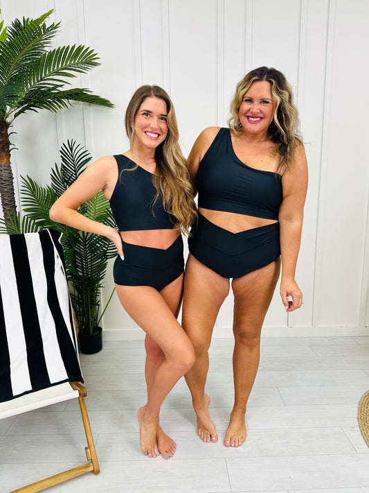 The Jess Swim Top In Black
