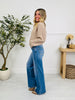 Studded & Styled Tummy Control Wide Leg Jeans