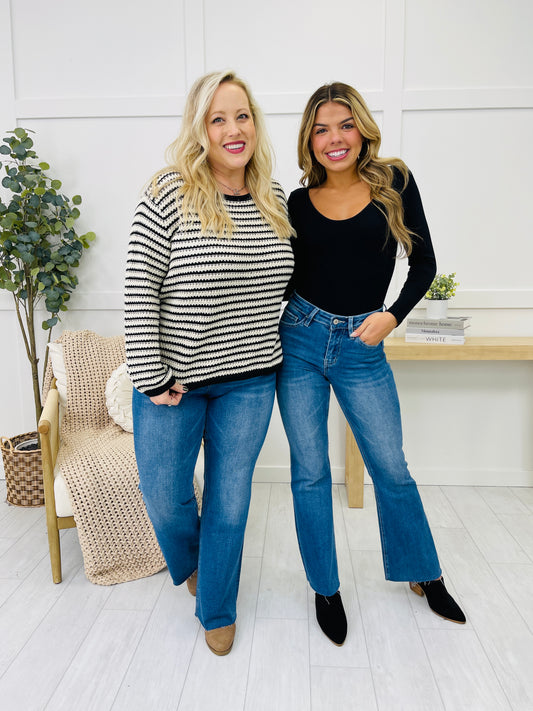 Lovervet Chill Vibes Only Relaxed Fit Flare Jeans in Reg/Curvy