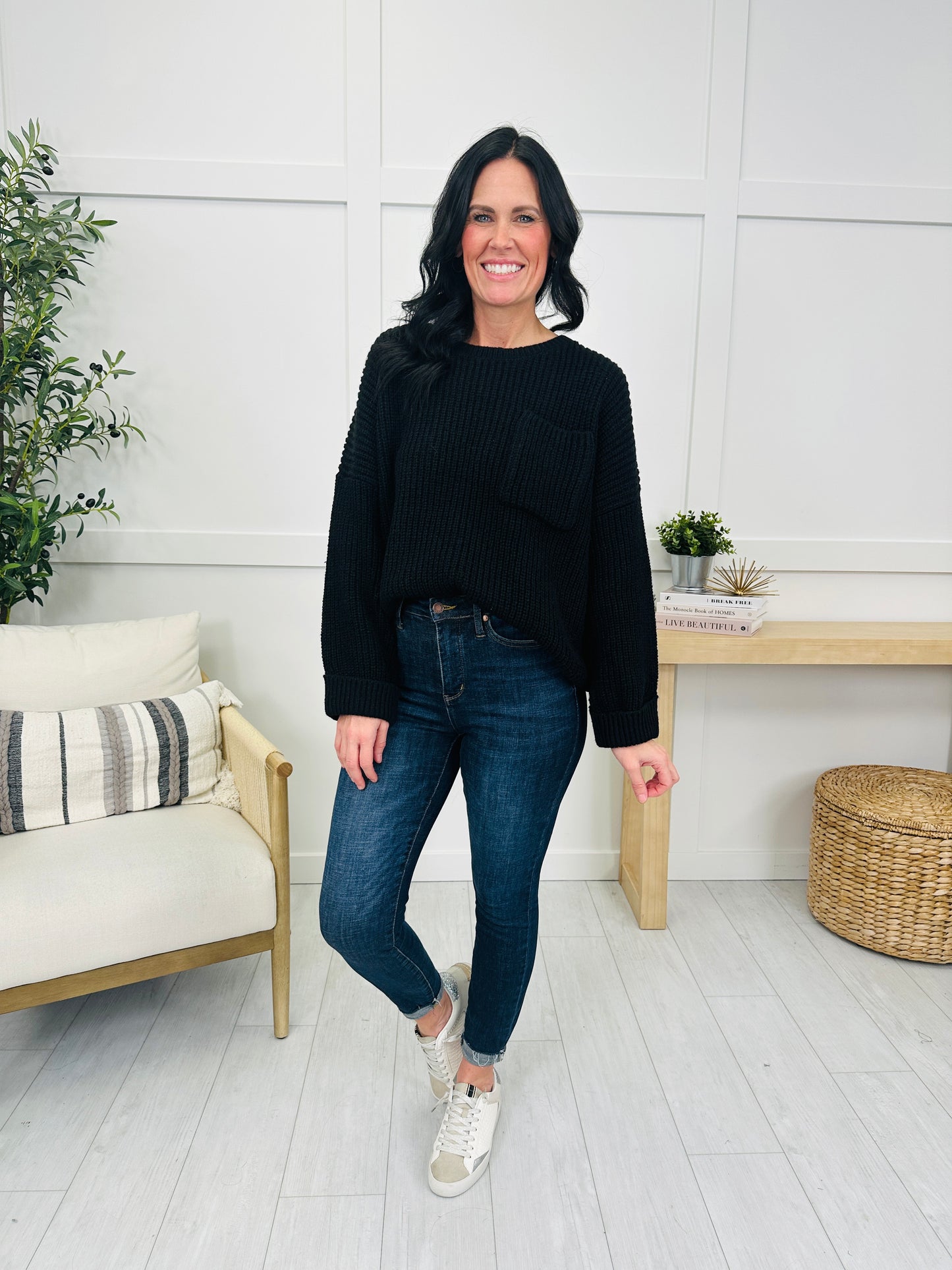 Pocket Full Of Chill Sweater in Black