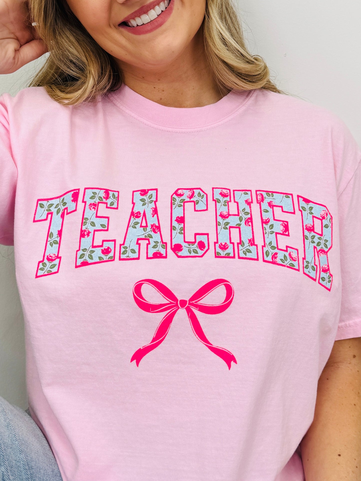 Floral Teacher Graphic Tee